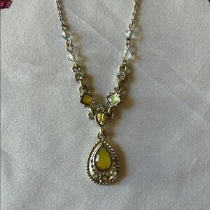 1928 Gold Necklace with Yellow Accents